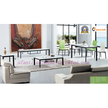 Modernos muebles de comedor simple mesa de comedor de cristal y sillas de comedor (239)